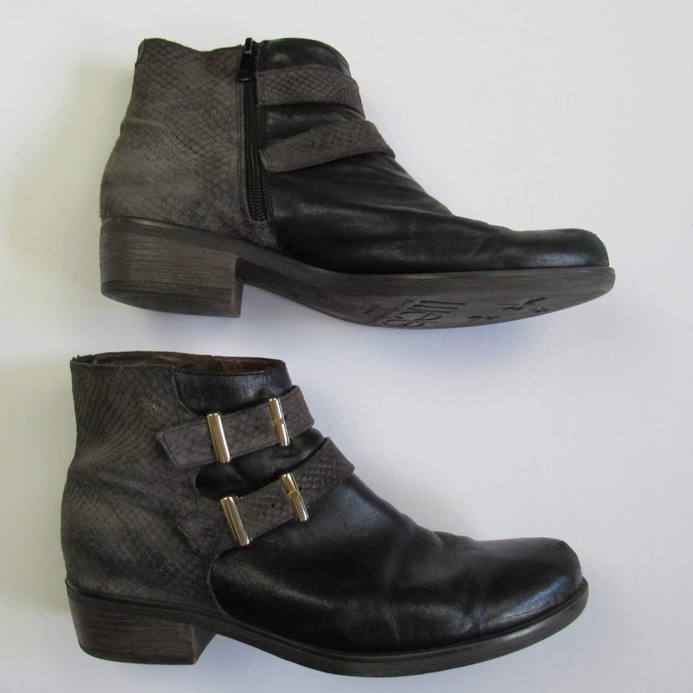 Web Shoemakers Leather Fish Scale Boots Made in Spain sz 40/9